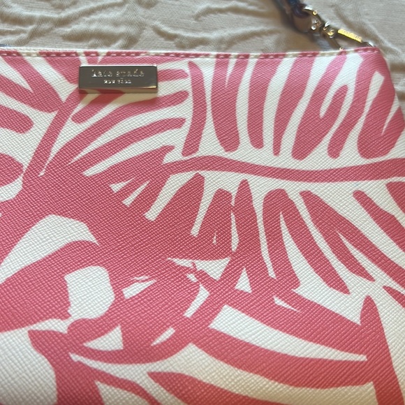 Kate Spade Pink and White Tropical Wristlet - Picture 5 of 8